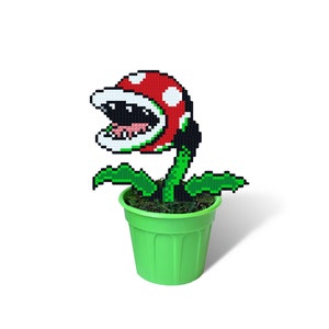 Super Mario Piranha Plant, Pixel Art in Pot, Super Mario Plant, Perler Bead Plant, Figure in Plant Pot, 8 Bit Art Plant, Fake Venus Flytrap Piranha Plant XL