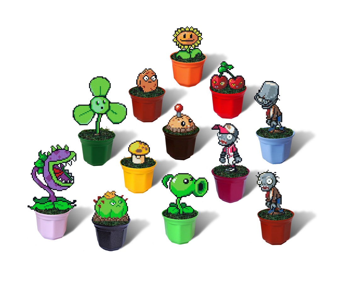 Plants Vs Zombies Figures, Peashooter, Cactus, Potato Mine, Walnut