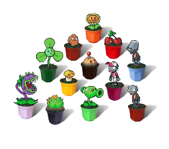 Plants Vs Zombies Figures Peashooter Cactus Potato Mine 