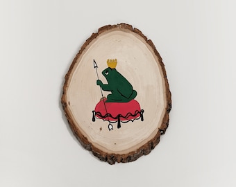 frog prince | painting | wall art | colorful home decor | wood art