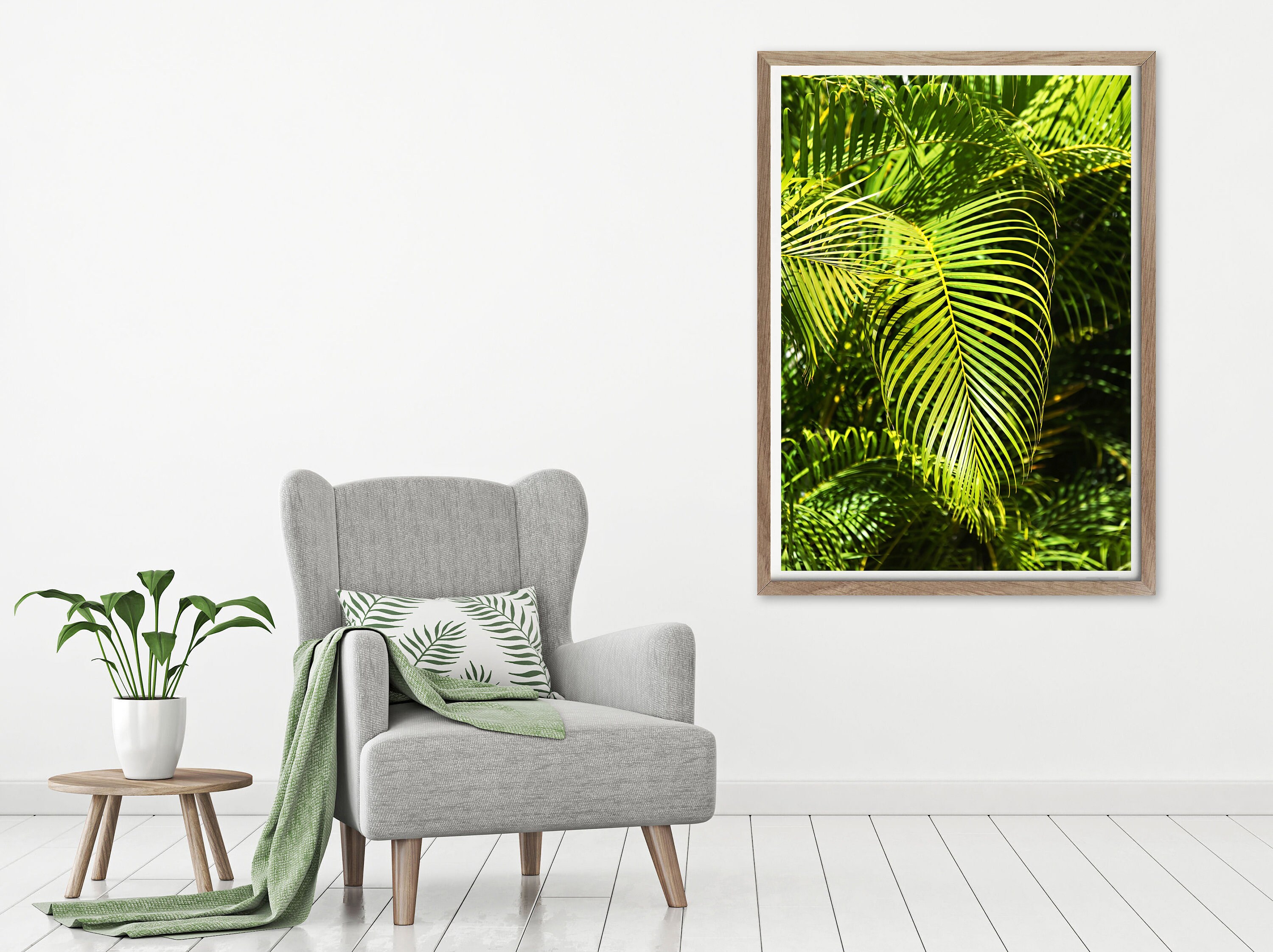 Palm Leaf Wall Art Instant Download Tropical Art Palm Tree | Etsy Singapore