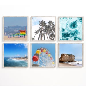Los Angeles Print Bundle, Digital Download, Set of 6 Prints, California Beach Digital Download, Beach Art, Ocean Photographs, LA Photography