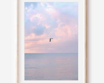 Ocean Photo Digital Download | Sunset Wall Art | Coastal Artwork | Cancun Beach Photos