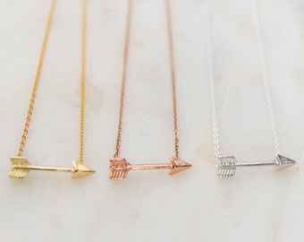 Arrow Necklace, Travel Jewelry, Rose Gold Jewelry, Silver Necklace, Statement Necklace, Gold Necklace for Mom, Travel Souvenir Gift