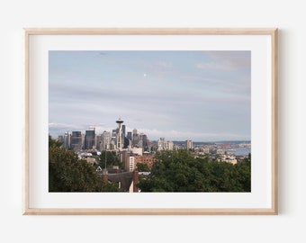 Seattle Skyline Photo, City Print, Seattle Wall Art, Space Needle, Washington Photo, Landmark Print, Travel Photography, City Photography