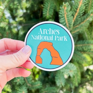 Arches National Park Sticker, Delicate Arch Utah, Moab Utah Sticker, Vinyl Sticker, Water Bottle Sticker, Laptop Sticker, Travel Gifts