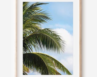 Palm Leaves Printable Art | Tropical Decor Digital Download | Photography Print
