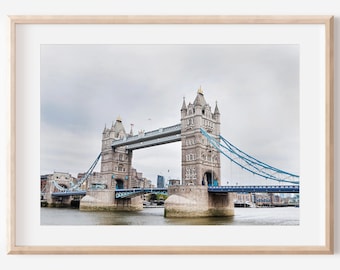 Tower Bridge Wall Art, London Photography Print, London Cityscape, London Wall Decor, Travel Print, Canvas Art Print, Landmark Art