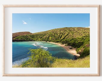 Hanauma Bay, Digital Download, Beach Art Photo, Oahu Hawaii, Beach Print, Ocean Art Photo, Hawaii Decor, Coastal Decor Print, Hawaii Beaches