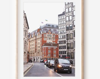 London Streets Photography Print, London Wall Art, Living Room Decor, Travel Gift, Canvas Wall Print, London England Art Print, Travel Gift