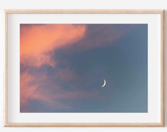 Moon Photography Digital Download | Utah Wall Art Prints | Desert Night Sky