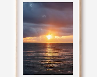 Ocean Sunset Digital Download | Coastal Photography Wall Art | Cancun Print