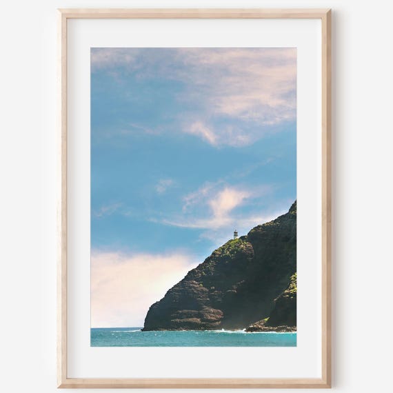 Makapuu Lighthouse, Oahu Hawaii, Lighthouse Photo, Ocean Wall Prints, Coastal Style Art, Hawaiian Art, Beach Prints, Travel Photography
