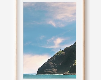 Makapuu Lighthouse Decor, Printable Wall Art, Oahu Hawaii, Ocean Wall Art, Coastal Photo Print, Hawaii Decor, Beach Print, Travel Photo