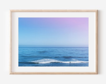 Tramonto sull'oceano, costa della California, stampa costiera, arte di San Diego, foto della California, arte della parete sulla spiaggia, fotografia oceanica, arte delle onde dell'oceano