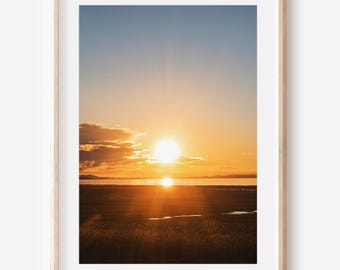 Antelope Island Sunset Print Digital Download | Utah Art | Desert Photography