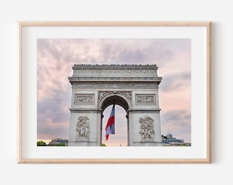 Arc De Triomphe Travel Print Digital Download | Paris Photography Prints | Landmark Wall Art
