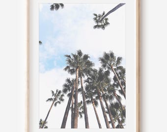 California Palm Tree Print Digital Download | Tropical Home Decor | Coastal Photography