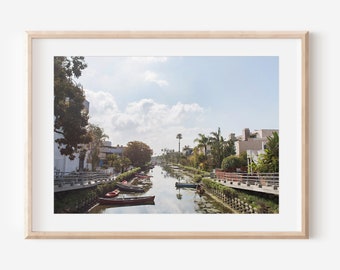 Venice Canals Photo, Venice Beach Print, Los Angeles Wall Art,  Coastal Art, Travel Prints, California Wall Art, Boat Art, Beach House Print