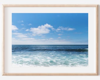 Blue Ocean Photography Print | San Diego Coastal Landscape Decor | California Wall Art