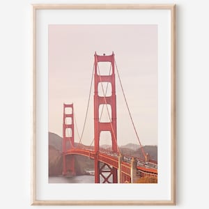 Golden Gate Bridge Photography Print, San Francisco Wall Art, California Prints, Coastal Wall Decor, Sunset Art, Bridge Wall Art, Bay Area