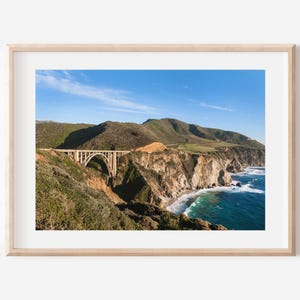 Bixby Bridge Big Sur, Digital Download, Coastal Photography Wall Art, Printable Art, California Wall Décor, Ocean Photo Wall Art