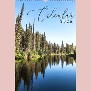 2025 Wall Calendar, Photography Print Calendar, Large Wall Calendar, Monthly Photo Calendar, Spiral Bound Calendar, Hanging Wall Calendar