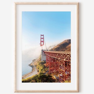 Golden Gate Bridge Art Print, Photography Print, Fog Art, San Francisco Canvas Art, Bay Area Art Print, Coastal Home Decor, Bridge Art