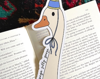 Silly Goose With a Hat Bookmark