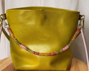 Autumn Multicolor Floral Spacer Beads Modern Regular Double Clasp Bag Strap