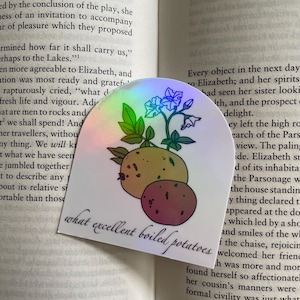 Pride and Prejudice Excellent Boiled Potatoes Vinyl Waterproof Holographic Sticker