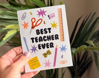 Best Teacher Ever Thank You Teacher (blank) Greeting Card