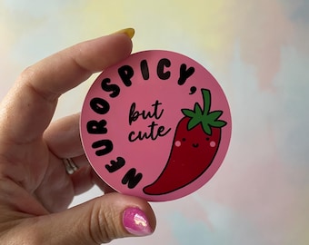 Neurospicy Neurodivergent Mental Health Vinyl Waterproof Sticker