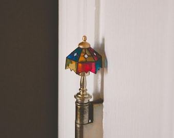 Miniature Vintage Tiffany Lamp Magnetic Hinge Topper (primary colorway)