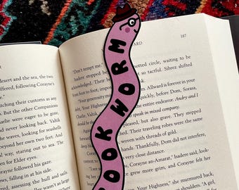 Silly Book Worm Bookmark