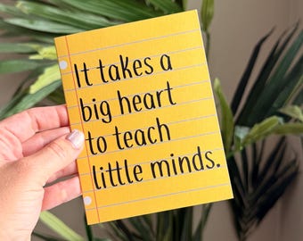 Big Hearts Teach Little Minds Thank You Teacher (blank) Greeting Card