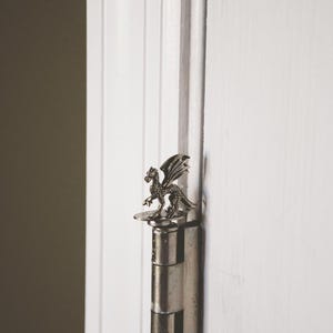 Miniature Brass Gold Dragon Magnetic Hinge Topper