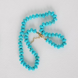 Genuine Turquoise Beaded Candy Necklace - Choker