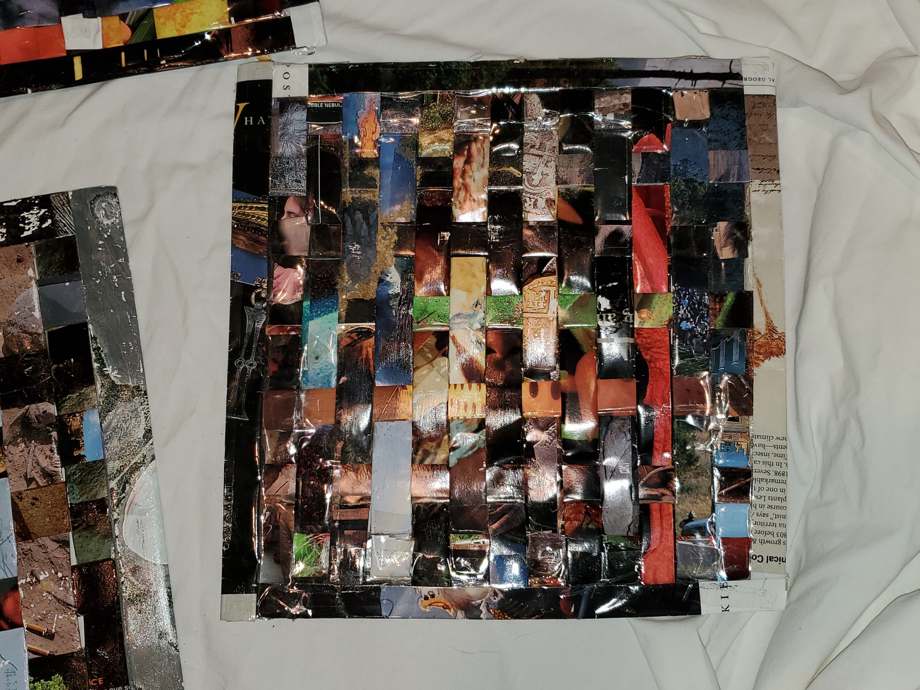 Placemats made out of magazines Etsy