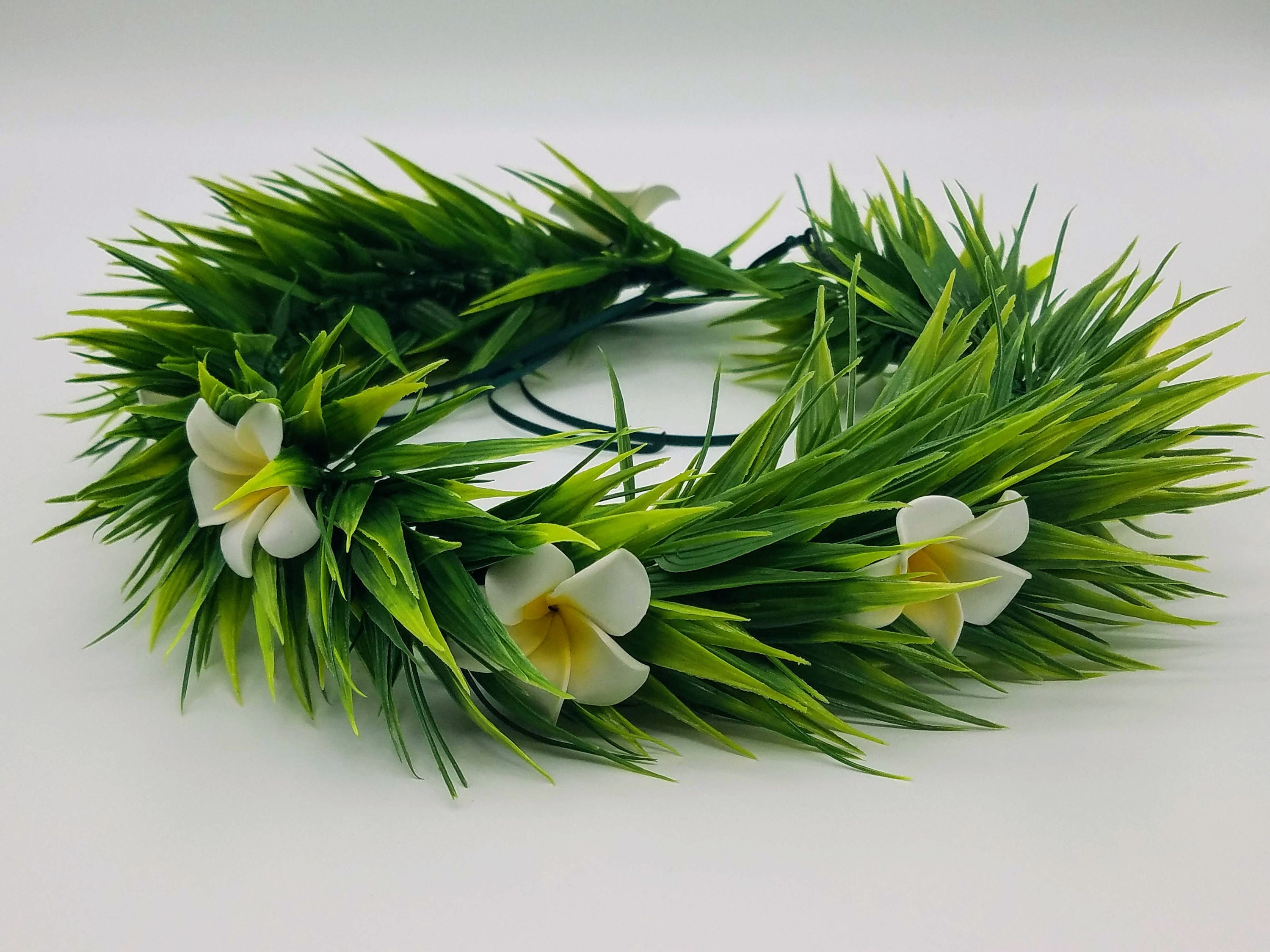 White Plumeria Hawaiian Flower Crown / Haku Lei Etsy