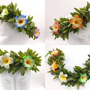 Rainbow Plumeria Soft Haku Lei ( Head lei )