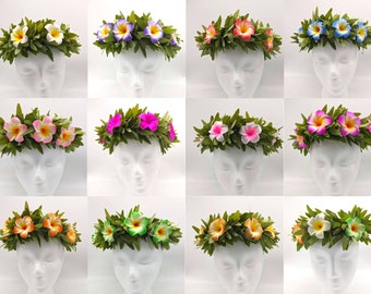 Plumeria Soft Haku Lei ( Head lei )