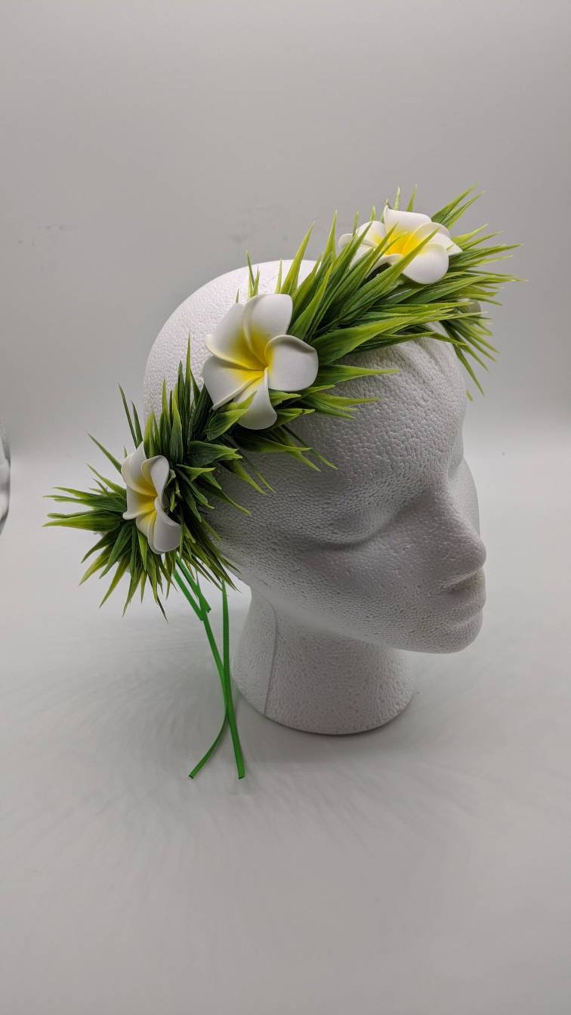 White Plumeria Hawaiian Flower Crown / Haku Lei Etsy
