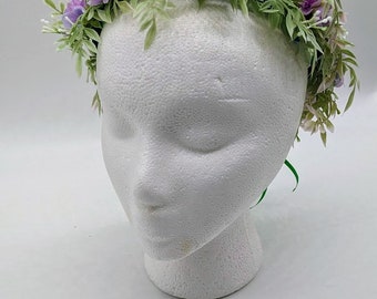 Collier couronne de fleurs inspiré des fées