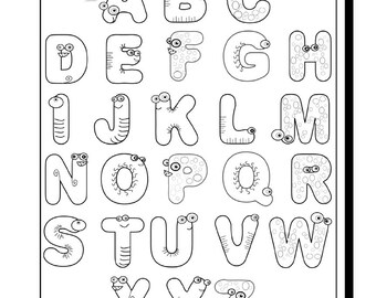 6700 Top Monster Alphabet Coloring Pages Pictures 6700 Top Monster Alphabet Coloring Pages Pictures