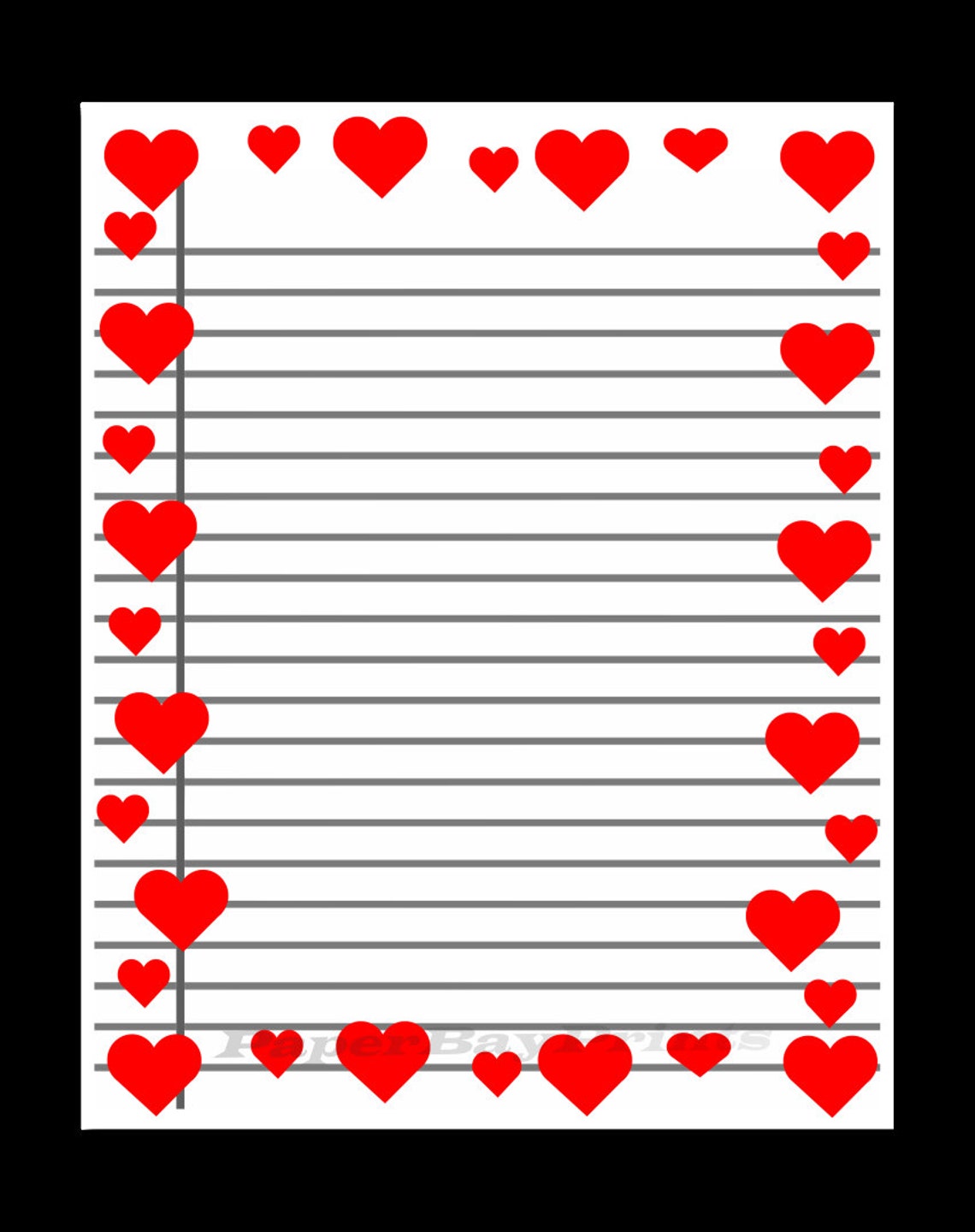 Heart Template For Writing