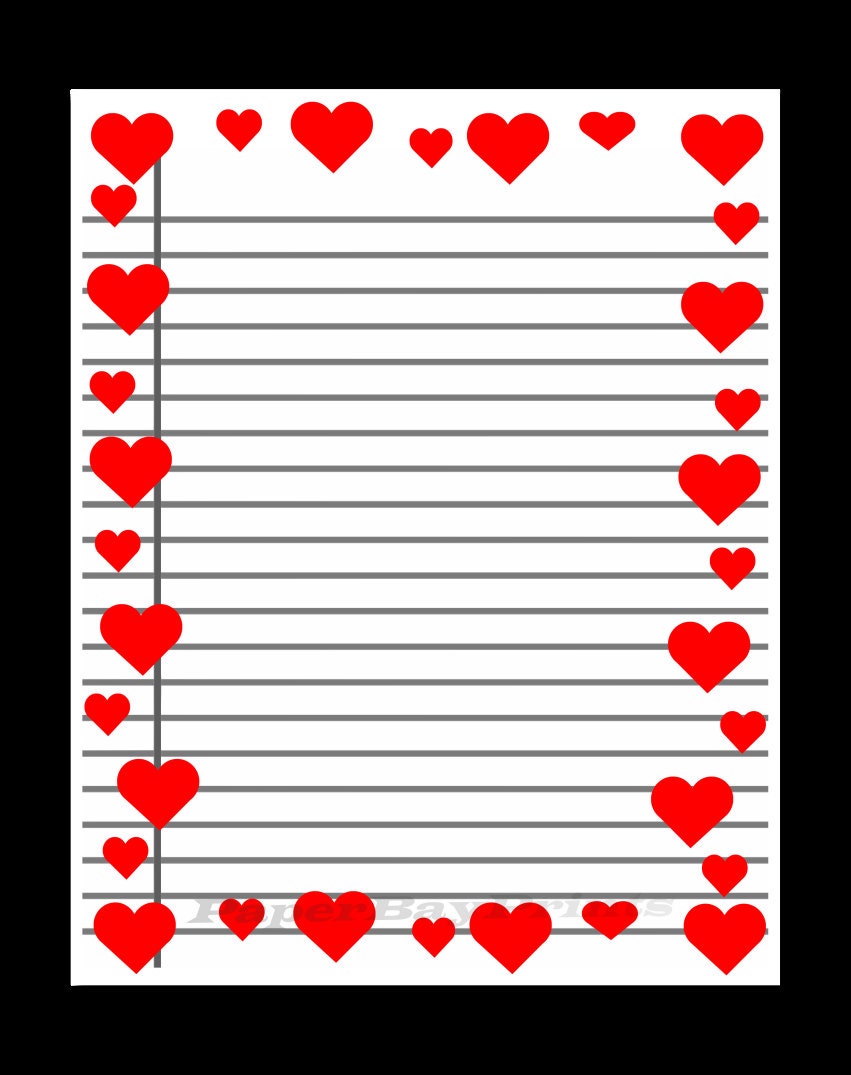 Heart Writing Template