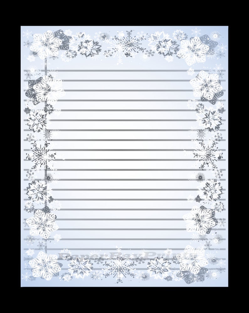 Printable Protected Paper With Snowflake Border, Xmas Border Sbook Paper, Crafting Paper Template, Instantaneous Down load graphic about Printable Lined Paper With Border referred to as Printable Covered Paper With Snowflake Border, Xmas Border Sbook Paper, Crafting Paper Template, Instantaneous Obtain