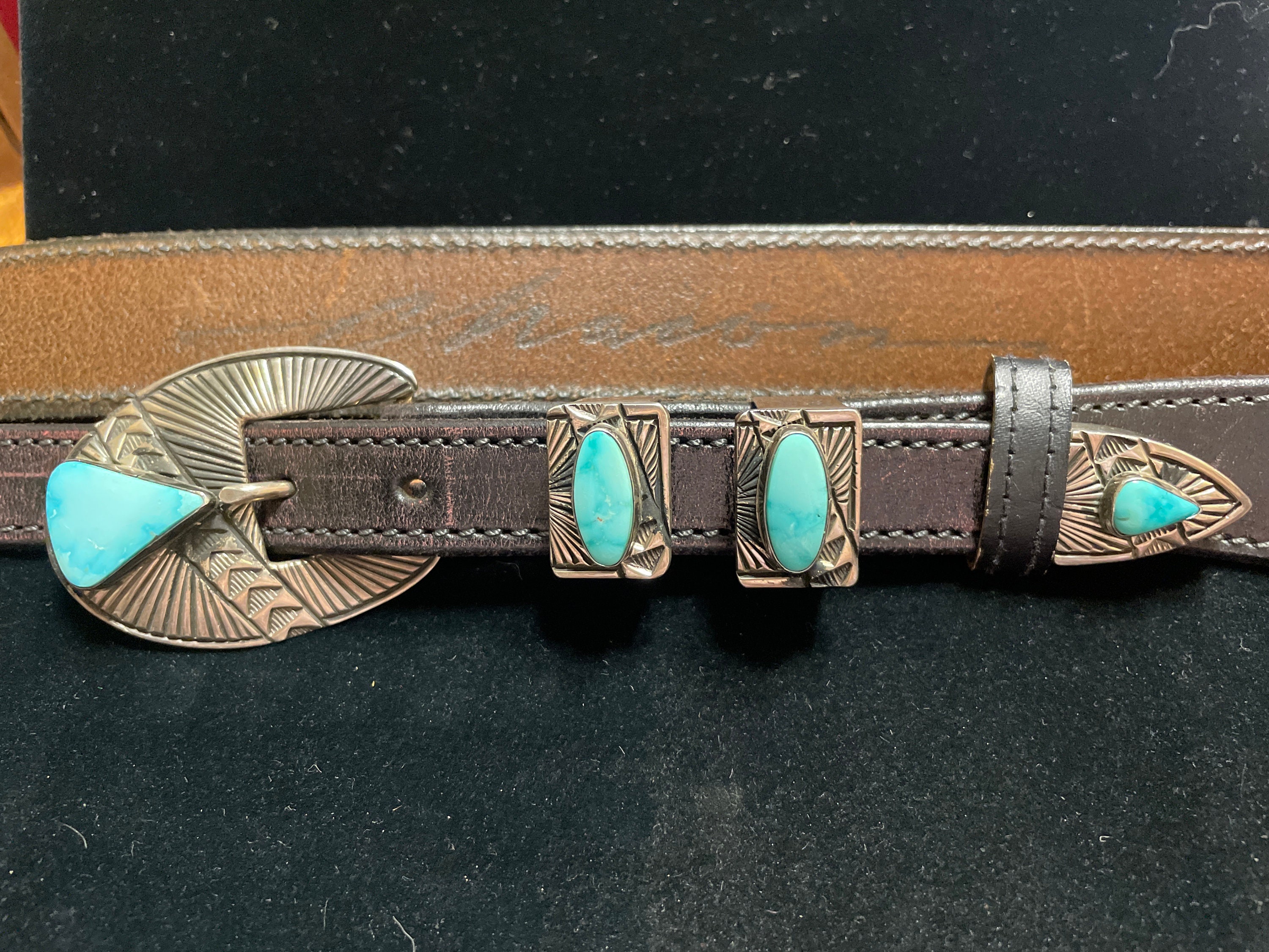 Vintage Chacon belt with brass belt buckle Chacon Belts and Buckles | Rociada NM main image 3