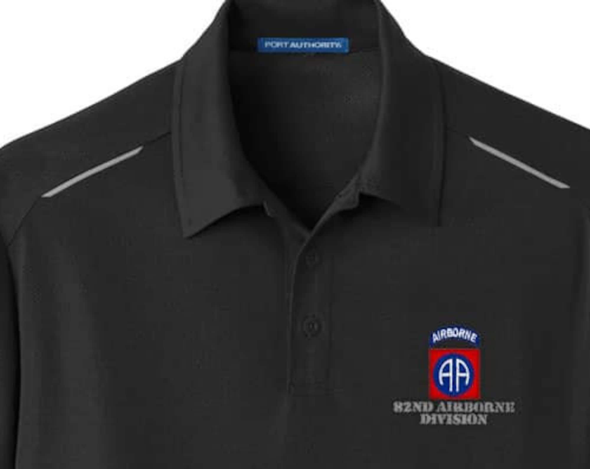 Army 82nd Airborne Division Embroidered Performance Golf Polo